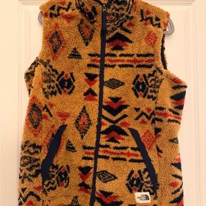 The North Face Women's Fleece Vest - Tan and Black